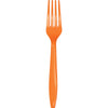 Sun Kissed Orange Plastic Forks 24ct | Solids