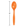 Sun Kissed Orange Plastic Spoons 24ct | Solids