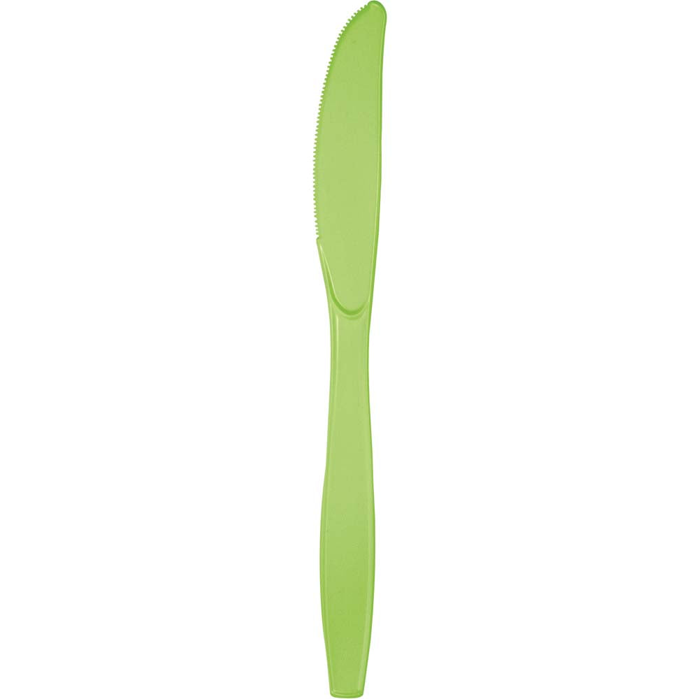 Fresh Lime Plastic Knives 24ct | Solids