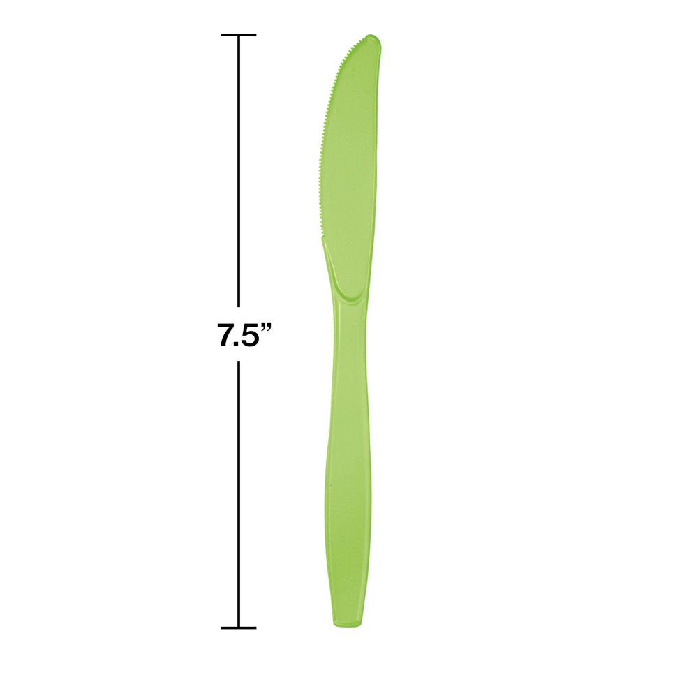 Fresh Lime Plastic Knives 24ct | Solids