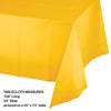 School Bus Yellow Rectangular Plastic Table Cover | Solids