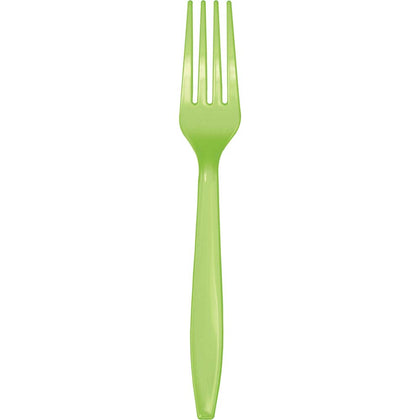 Fresh Lime Plastic Forks 24ct | Solids