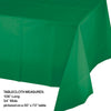 Emerald Green Rectangular Plastic Table Cover | Solids