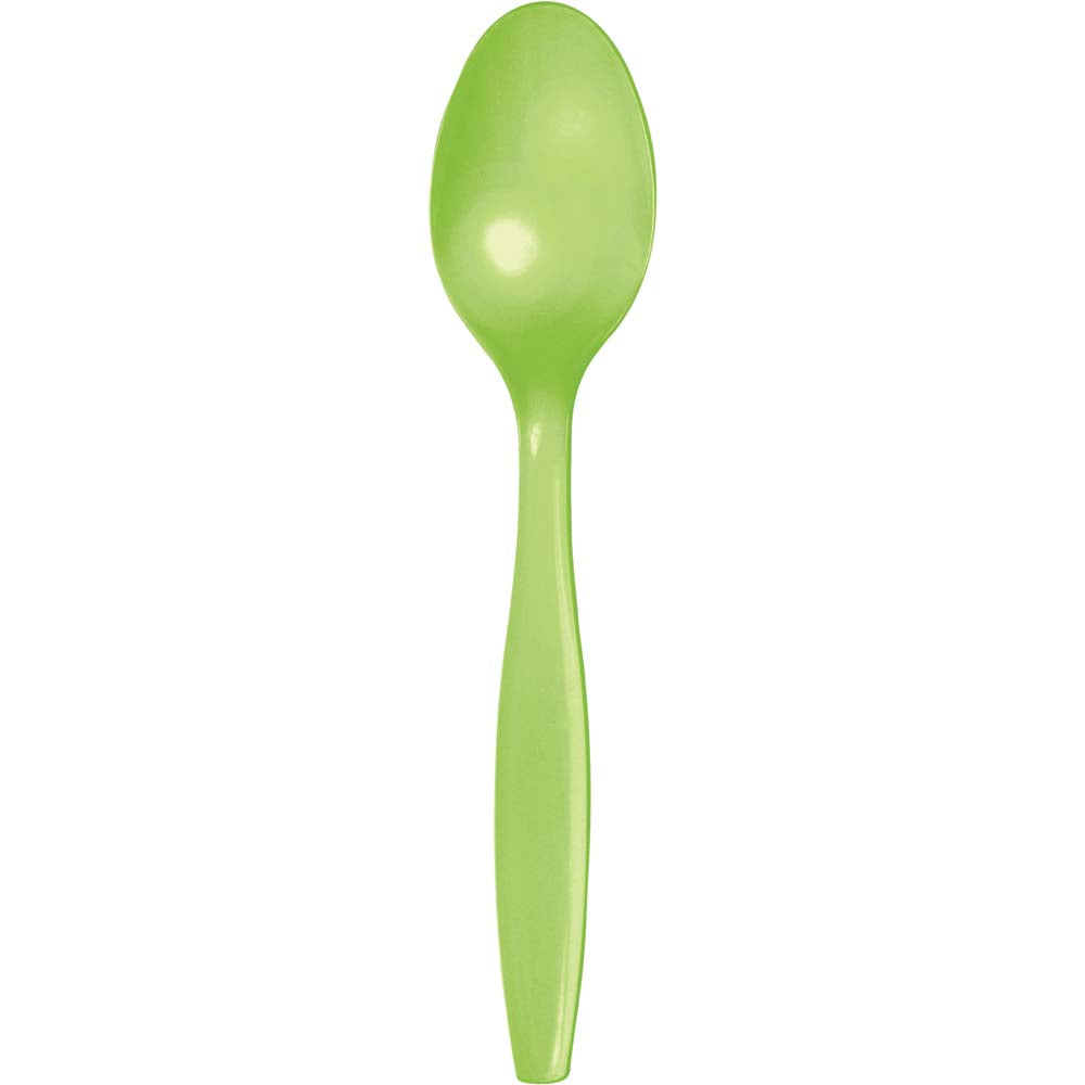 Fresh Lime Plastic Spoons 24ct | Solids