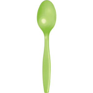 Fresh Lime Plastic Spoons 24ct | Solids