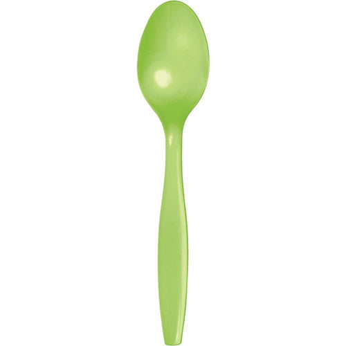 Fresh Lime Plastic Spoons 24ct | Solids