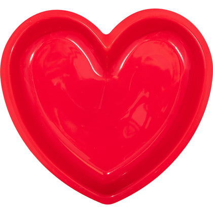 Plastic Red Heart Tray | Valentine's Day