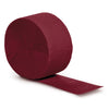 Solid Roll Crepe Streamer 81ft  | Burgundy