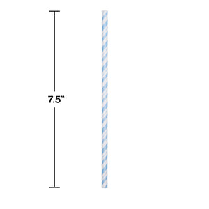 Light Blue Paper Straws 24ct | General Entertaining