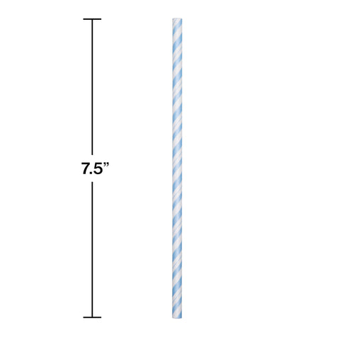 Light Blue Paper Straws 24ct | General Entertaining