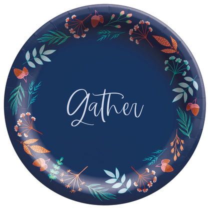 10in Fall Gather Dinner Plates 20ct | Thanksgiving