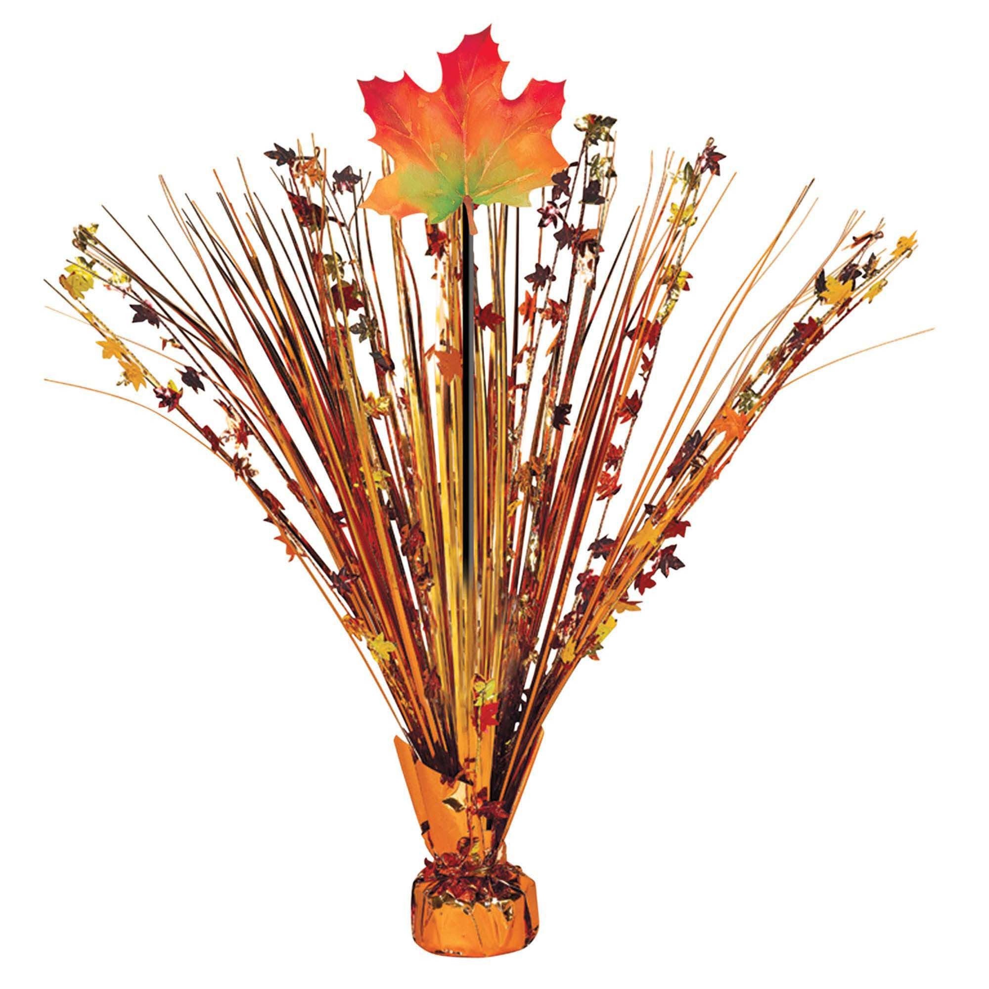 Fall Leaves Foil Spray Centerpiece | Thanksgiving