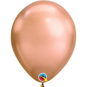 11in Chrome Rose Latex Balloons Gold 100/Bag | Balloons