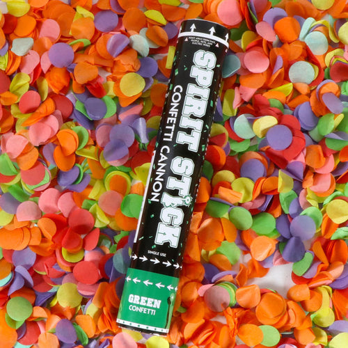 12in Spirit Confetti Cannon 1 pc - Green