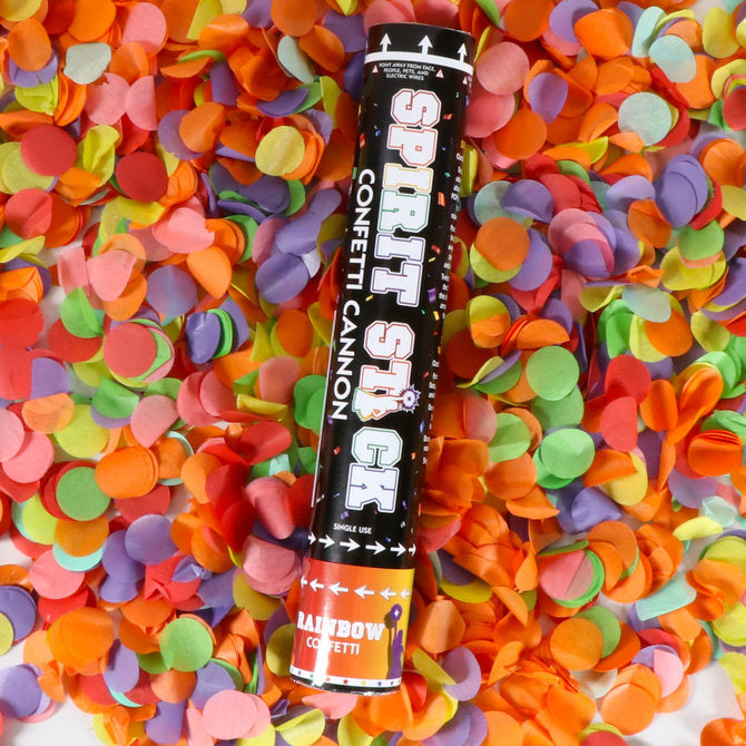 12in Spirit Confetti Cannon 1 pc - Rainbow