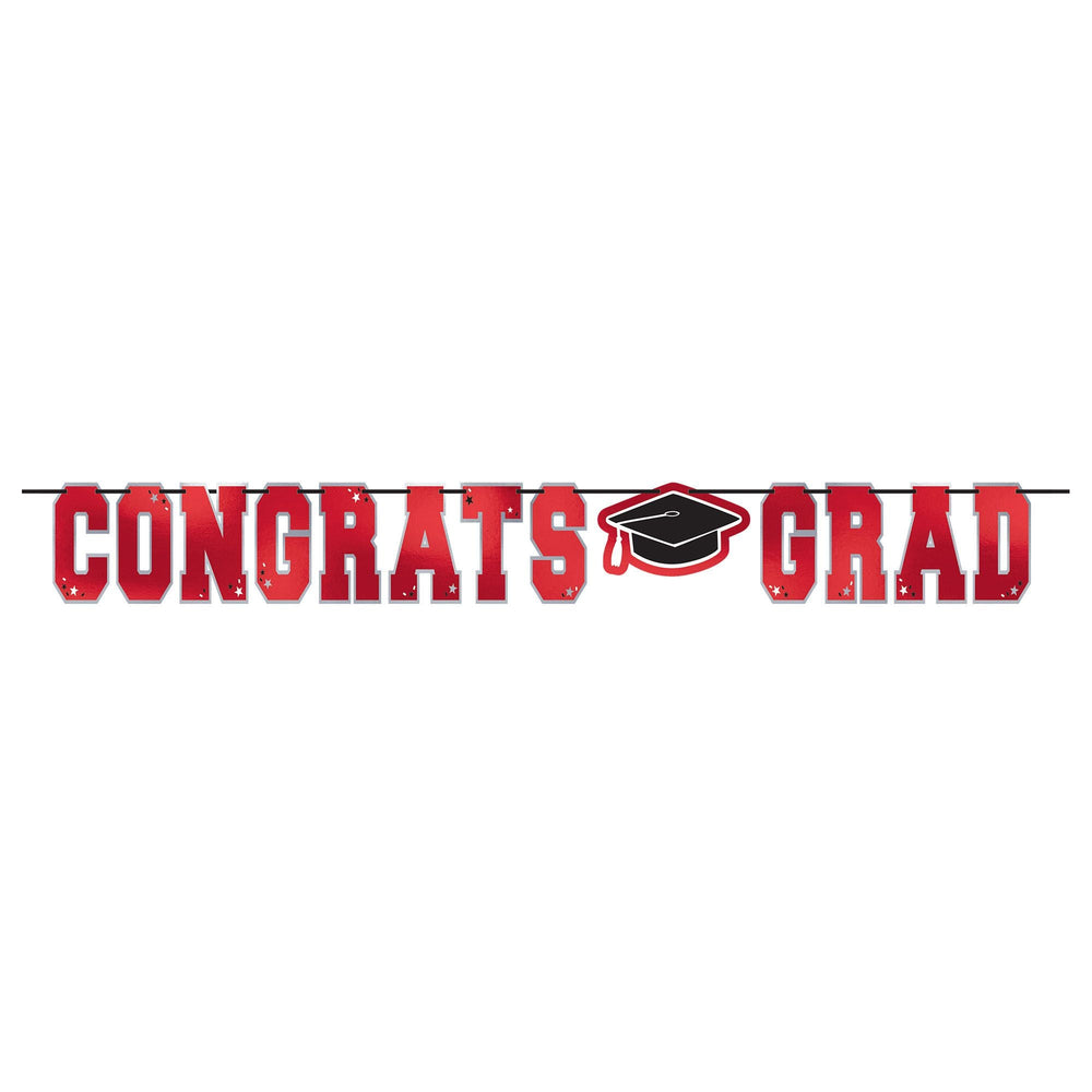 red grad banner