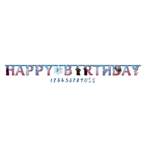 Frozen 2 Disney Jumbo Add an Age Letter Birthday Banner