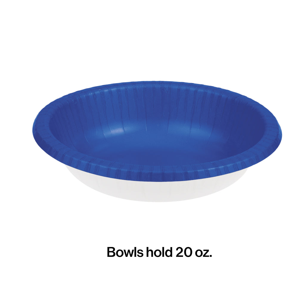Cobalt Blue 20oz Paper Bowls 20ct | Solids