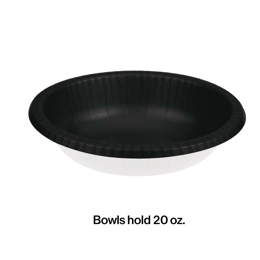 Black Velvet 20oz. Paper Bowls 20ct | Solids