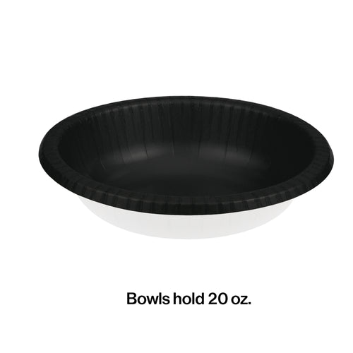 Black Velvet 20oz. Paper Bowls 20ct | Solids