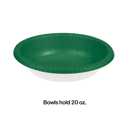 Emerald Green Paper Bowls, 20oz. | Solids