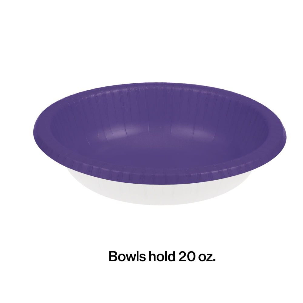 Purple Paper Bowls, 20oz. | Solids