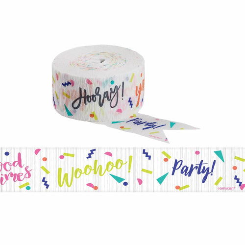 Paper Streamer Hooray Crepe