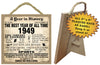 1949 A Year in History Wooden Plaque