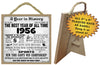 1956 A Year in History Wooden Plaque