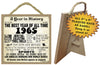 1965 A Year in History Wooden Plaque