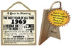 1969 A Year in History Wooden Plaque
