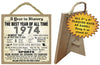 1974 A Year in History Wooden Plaque