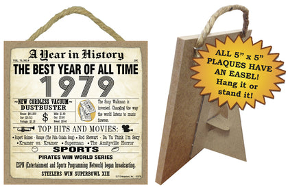 1979 A Year in History Wooden Plaque