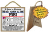 1981 A Year in History Wooden Plaque