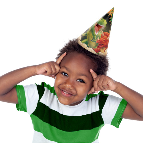 Dino Blast Party Hats 8ct | Kid's Birthday