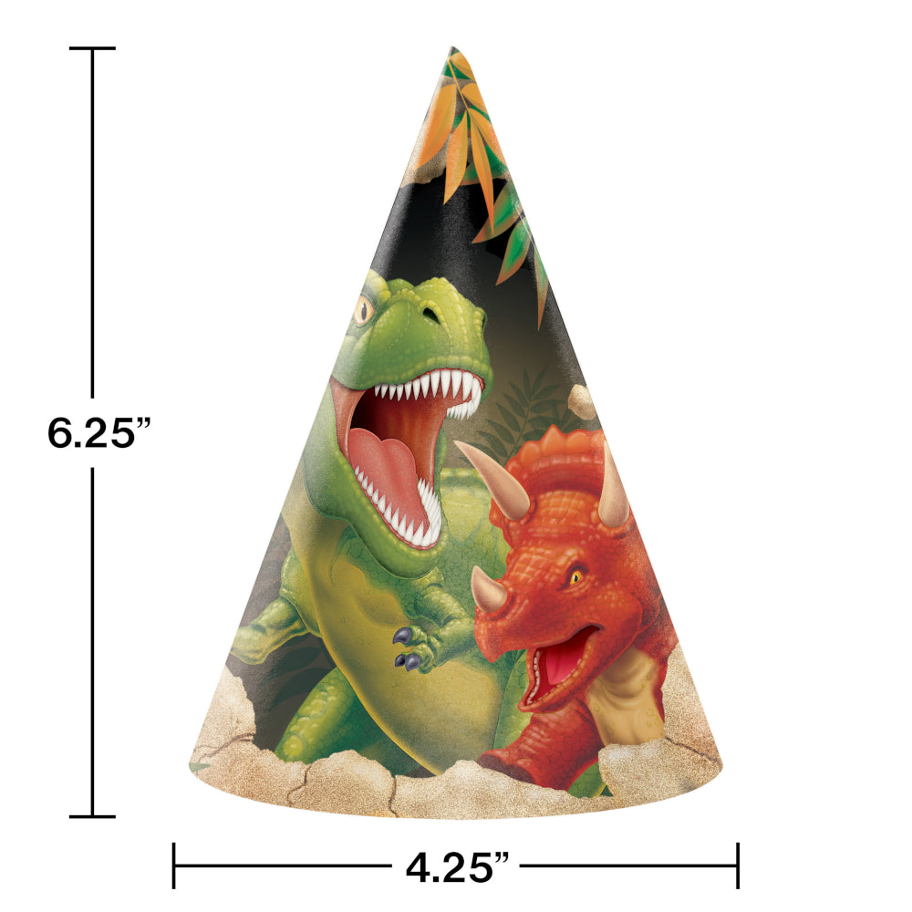 Dino Blast Party Hats 8ct | Kid's Birthday