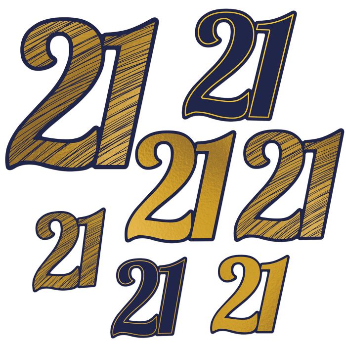 21 Foil Cutouts | Milestone Birthday