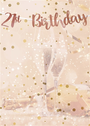 21st Birthday Rose Gold Letter Banner  | Milestone Birthday