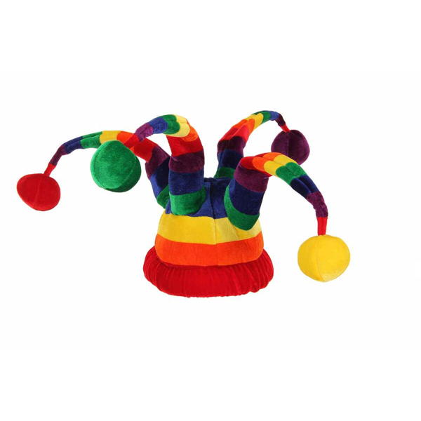 rainbow jester hat
