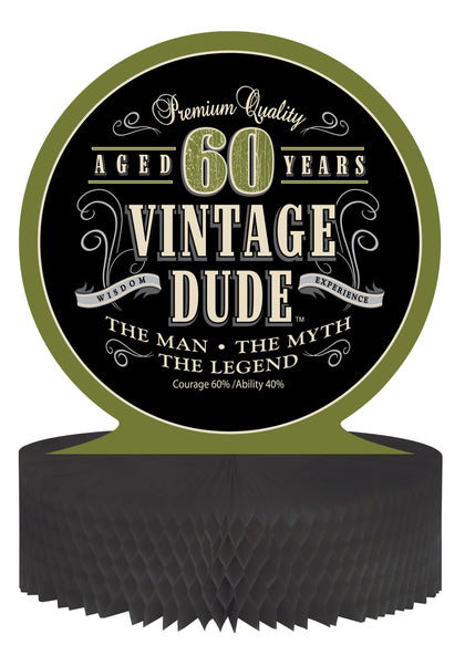 Vintage Dude 60 Centerpiece | Milestone Birthday
