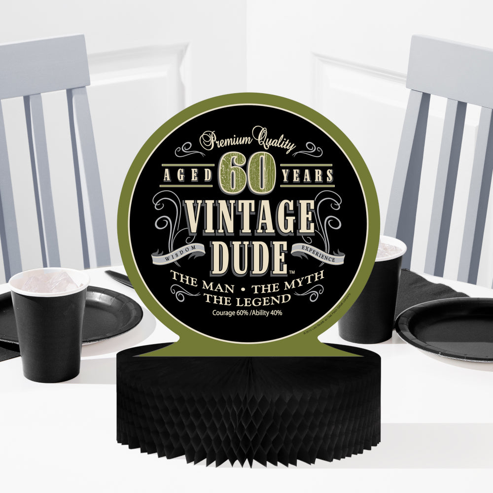 Vintage Dude 60 Centerpiece | Milestone Birthday