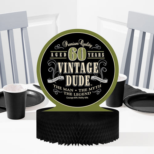 Vintage Dude 60 Centerpiece | Milestone Birthday