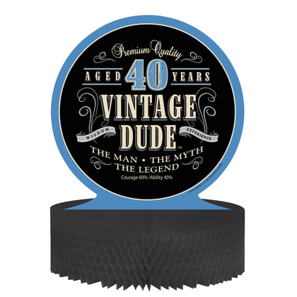 Vintage Dude 40 Centerpiece | Milestone Birthday