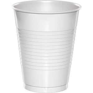 White 16oz Plastic Cups 20ct | Solids