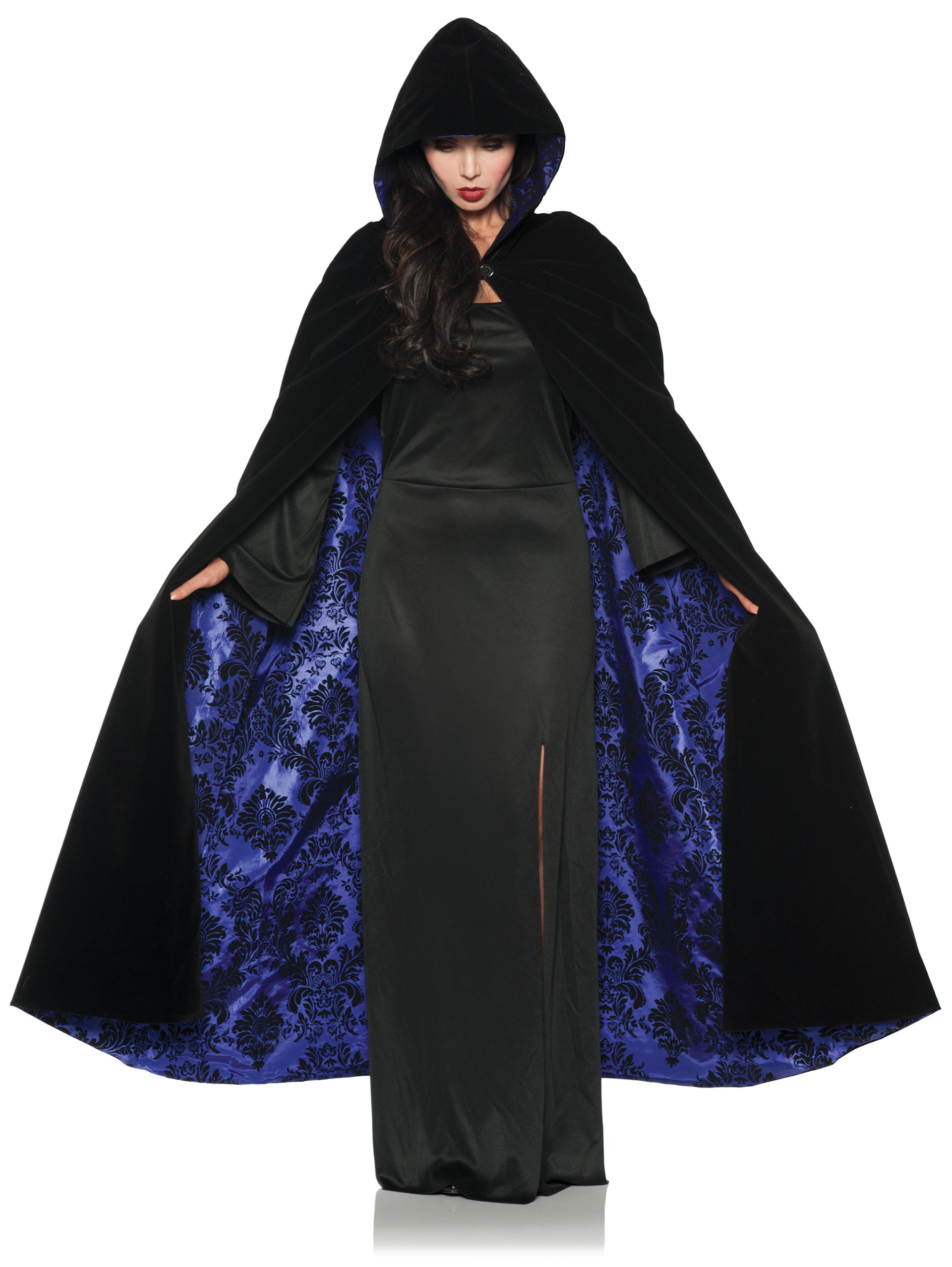 Deluxe Velvet and Satin Flocked Cape  | Adult
