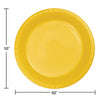 School Bus Yellow Plastic 10in Plates 20ct | Solids