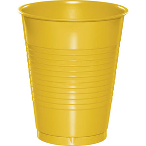 School Bus Yellow Plastic Cups | Solids