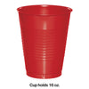 Classic Red 16oz Plastic Cups 20ct | Solids