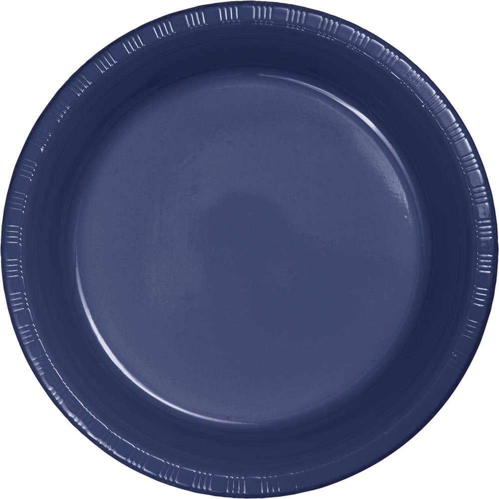 Navy Blue 7in Plastic Plates 24ct | Solids