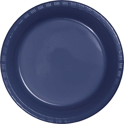 Navy Blue 7in Plastic Plates 24ct | Solids